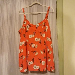 Torrid orange floral swing cami